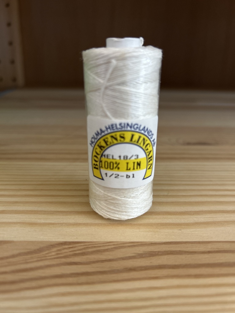 Bockens 100%  Linnen Nel 18/3 1/2 Bleached 25 gr tube