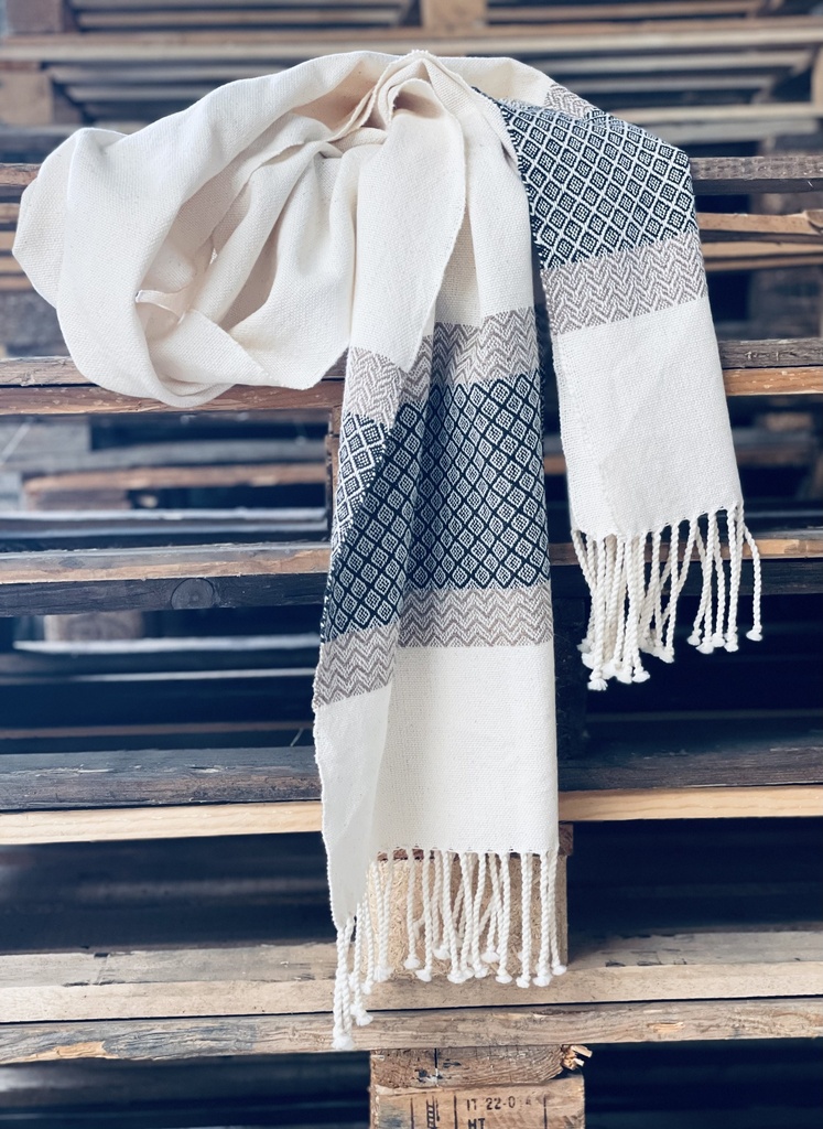 Weaving kit shawl 'Jules' Brown 8 shafts