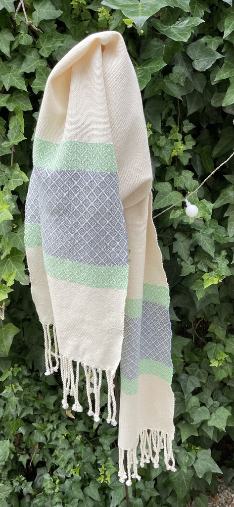 Weaving kit shawl 'Jules' Green, 8 shafts