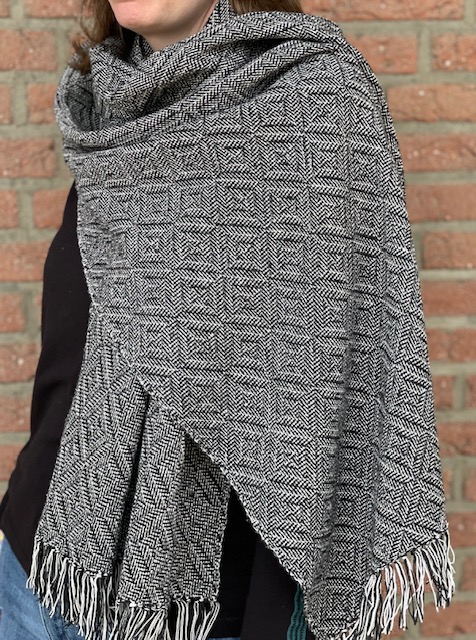 Yarn Weaving kit shawl Milan grey - 8 shaft pattern