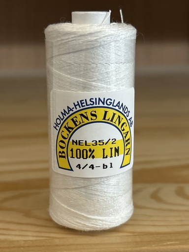 [B-352-2000-1] Bockens 100%  Leinen Nel 35/2, 4/4 gebleicht, 25 g Spule