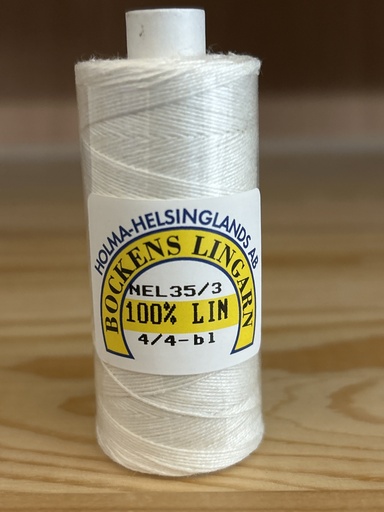 [B-353-2000-1] Bockens 100%  Leinen Nel 35/3, 4/4 gebleicht, 25 g Spule