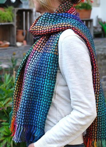 [09010590064] Weaving kit shawl Malof rainbow - 8 shaft pattern 