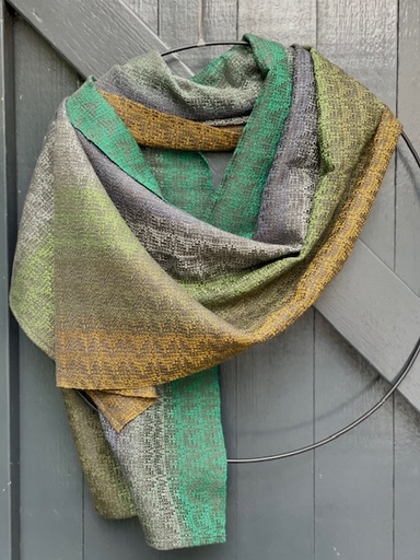 [WP-0078] Weaving kit shawl Sweden - 8 shaft pattern 