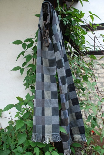 [WP00084] Weefpakket sjaal Amsterdam grijs - 4 schachten 