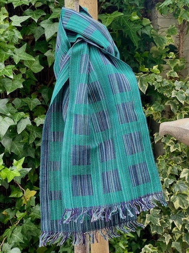 [WP-0134] Weaving kit - Shawl Hamar midi - 4 shaft pattern - Green 
