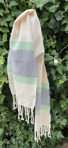 [WP0149] Weaving kit shawl 'Jules' Green 8 shafts
