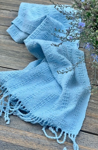 [WP-0129] Weaving kit shawl eco jeans recycled steam  - 4 shafts