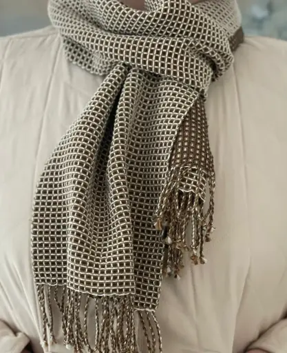 [09010590033] Webpaket Schal Andes Braun- 4 schäfte/4 tritten (2 Stück)